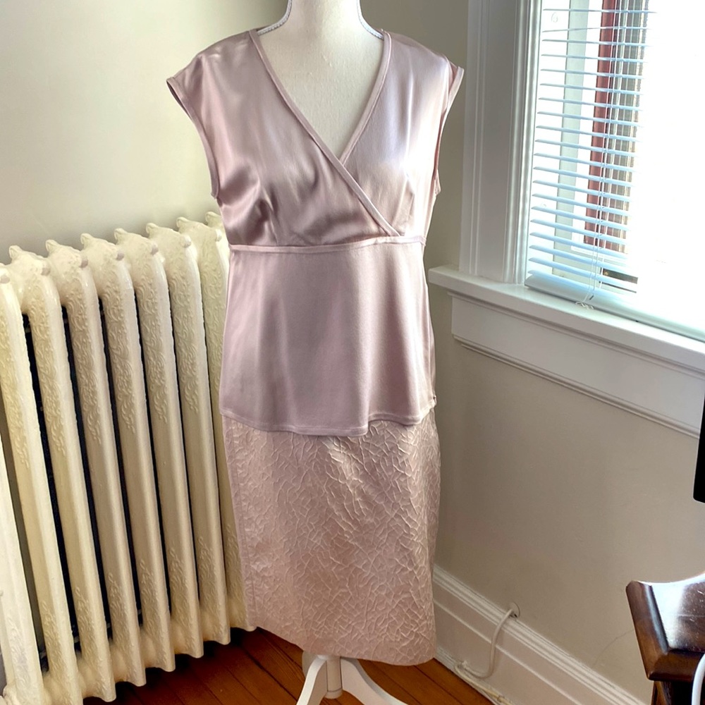Ellen Tracy Silk Top with Silk and Acrylic Skirt